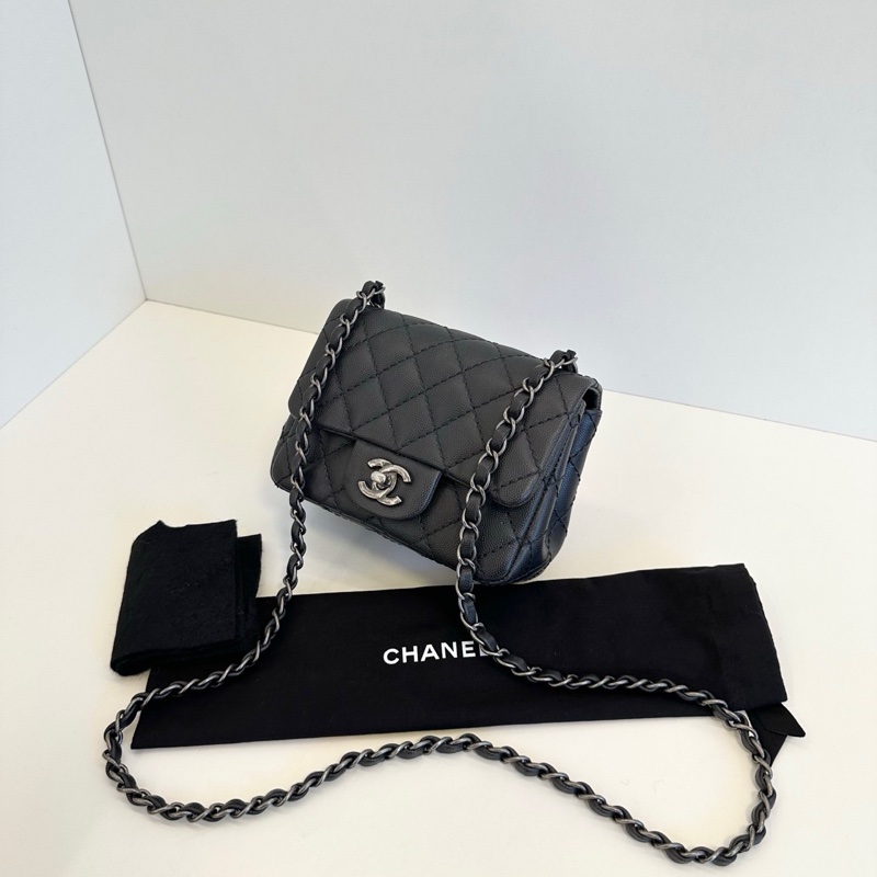 ✨Chanel 木炭黑做舊 方胖子 絕版 99🆕-4
