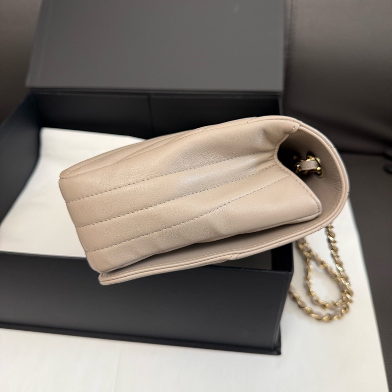 ✨Chanel 奶茶色V紋金扣 CF 99🆕-4