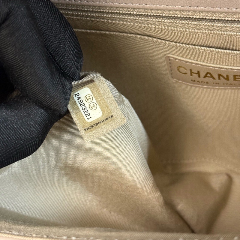 ✨Chanel 奶茶色V紋金扣 CF 99🆕-8