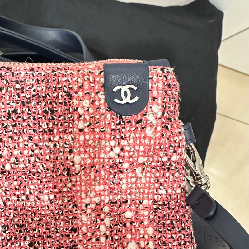 ꧁ Chanel AS0487💙鏤空 子母托特包💙深藍色 ꧂-7
