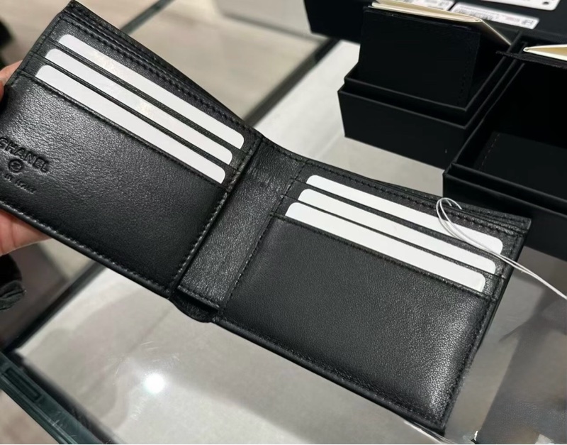 Chanel 10年難得一遇 男裝款銀包 有卡位 雙層紙幣位 短夾-2