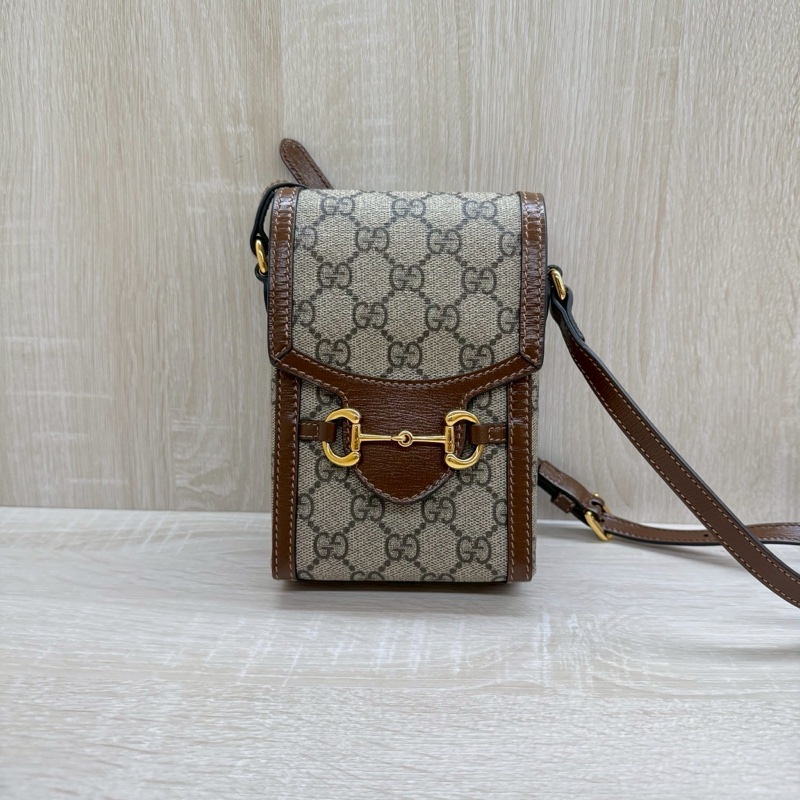 GUCCI老花1955 Horsebit 復古手機包 625615-1