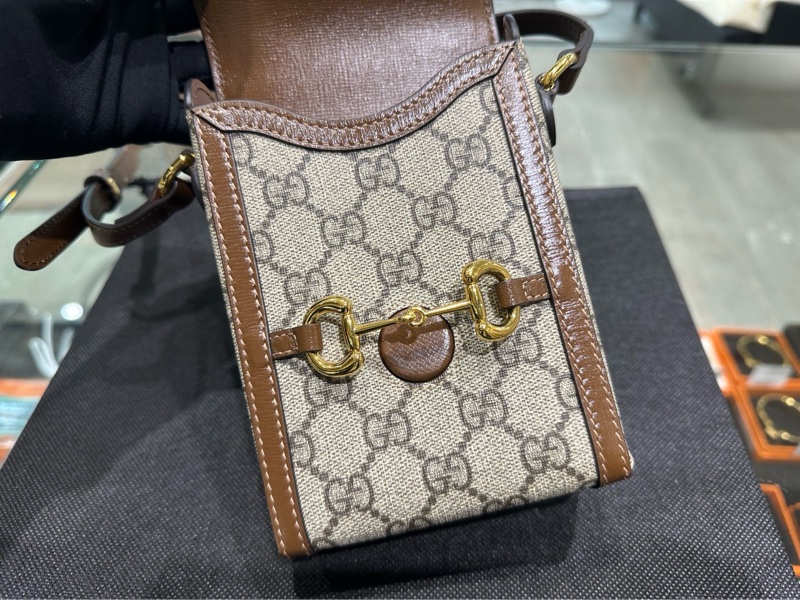 GUCCI老花1955 Horsebit 復古手機包 625615-28