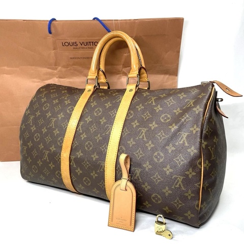 🌷Louis Vuitton Keepall45 行李包手提包｜經典花紋✦fufu style 精品✦ 氣質款｜行李箱