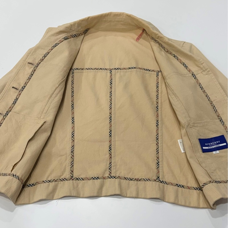 BURBERRY 倫敦 反折格紋袖薄款外套-7