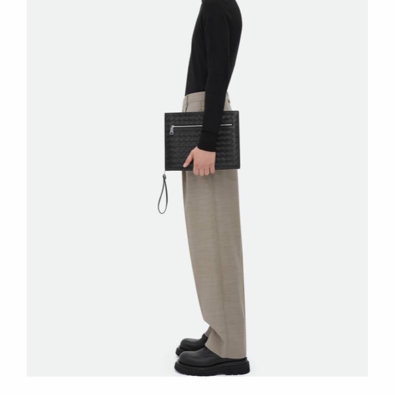 Bottega Veneta 男士 中號編織手拿包均碼碼中號、24cm*3cm*32cm-3