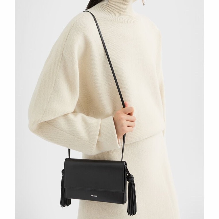 Jil Sander 女士 流蘇細節斜挎包均碼碼-1