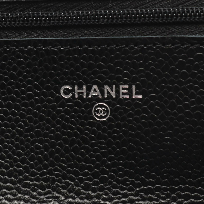 香奈兒 (CHANEL) 絎縫鏈條肩背斜背包錢包 AP0250 皮革 BK SHW 二手-4