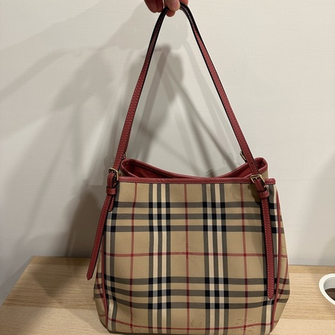 BURBERRY-經典格紋托特包