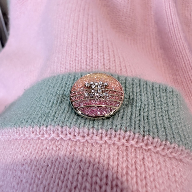 CHANEL✨24C馬卡龍配色落肩袖羊絨連帽外套 #40-2