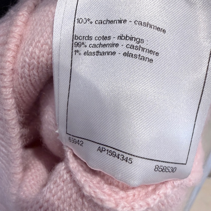 CHANEL✨24C馬卡龍配色落肩袖羊絨連帽外套 #40-6