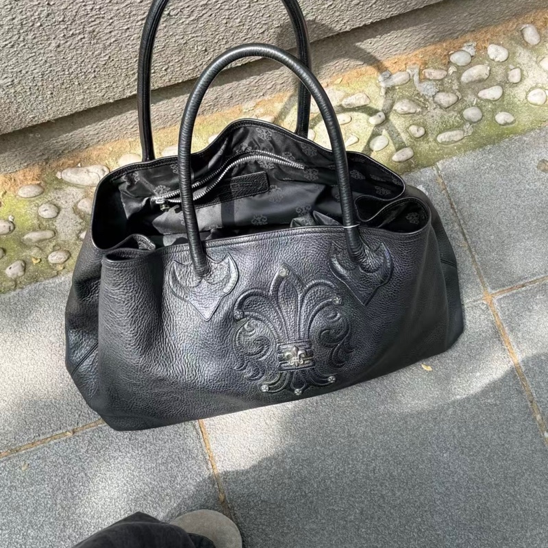 chrome hearts 黑色童軍花手提托特包 尺寸:48*29 附件:塵袋。-1