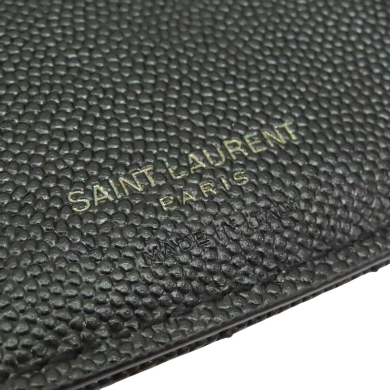 黑色 牛皮 Cassandre Matelasse 雙折短夾 【SAINT LAURENT YSL 聖羅蘭 】 668287-5