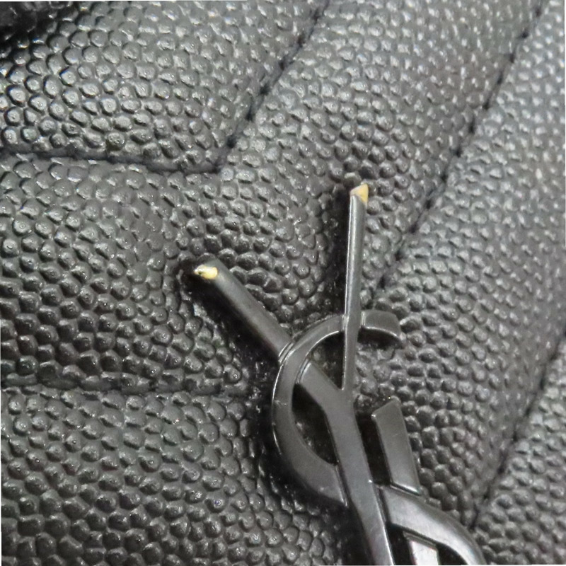 黑色 牛皮 Cassandre Matelasse 雙折短夾 【SAINT LAURENT YSL 聖羅蘭 】 668287-12