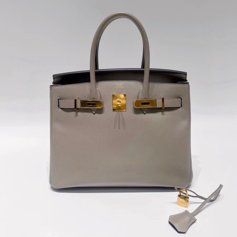 Hermes Birkin 30 M8 銀河灰 金扣E皮 C刻