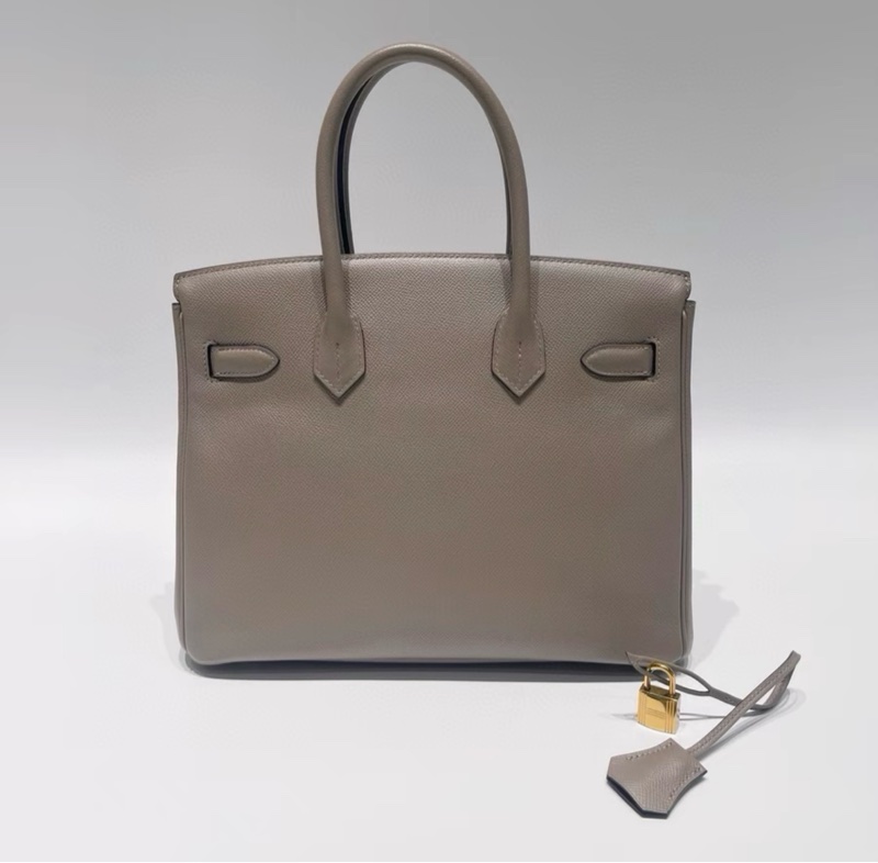 Hermes Birkin 30 M8 銀河灰 金扣E皮 C刻-2