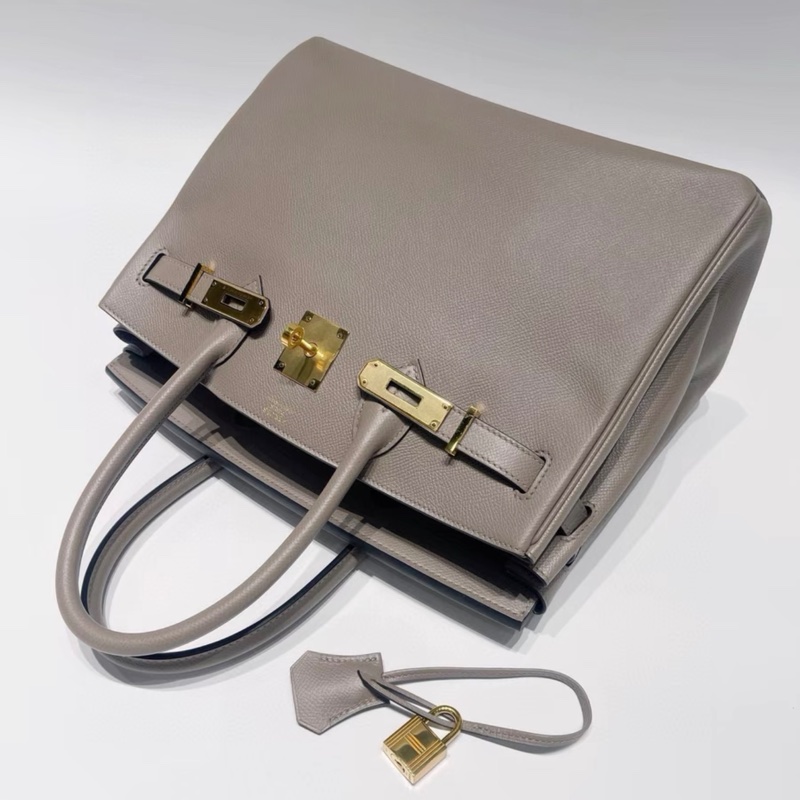 Hermes Birkin 30 M8 銀河灰 金扣E皮 C刻-3