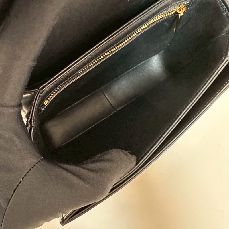 Celine｜凱旋門方包 黑金-5
