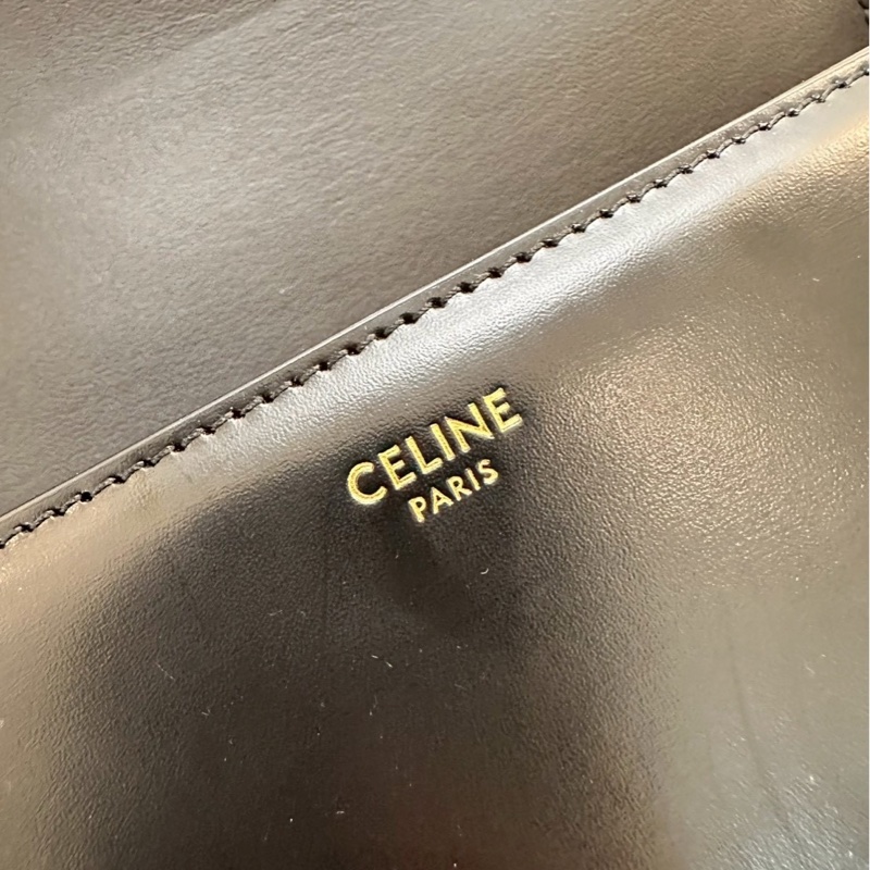 Celine｜凱旋門方包 黑金-7