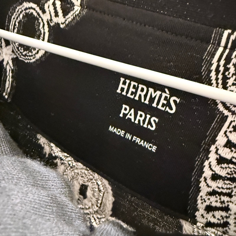 HERMES✨鎖鏈印花短袖長版洋裝 #40-6