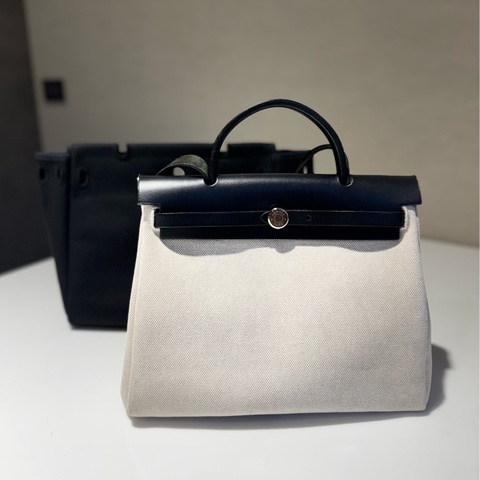 Hermes Herbag 31 黑色皮革