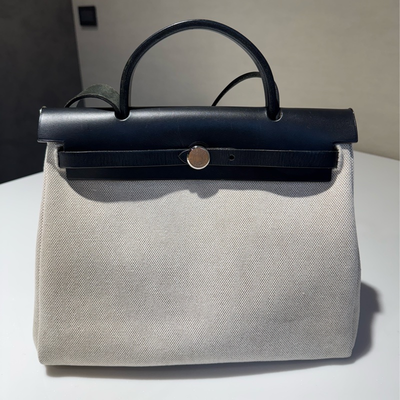 Hermes Herbag 31 黑色皮革-1