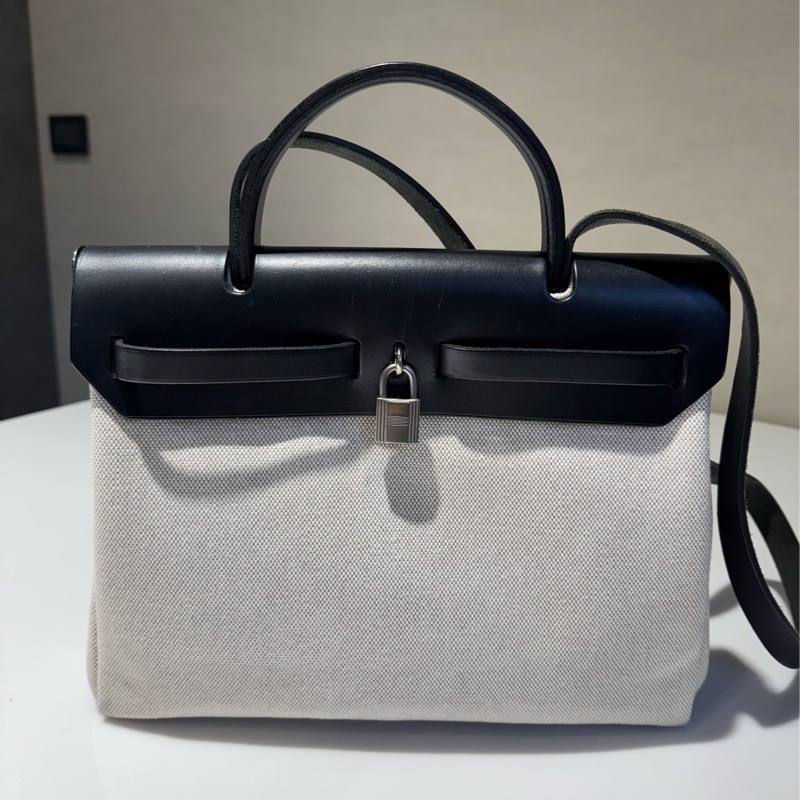 Hermes Herbag 31 黑色皮革-2