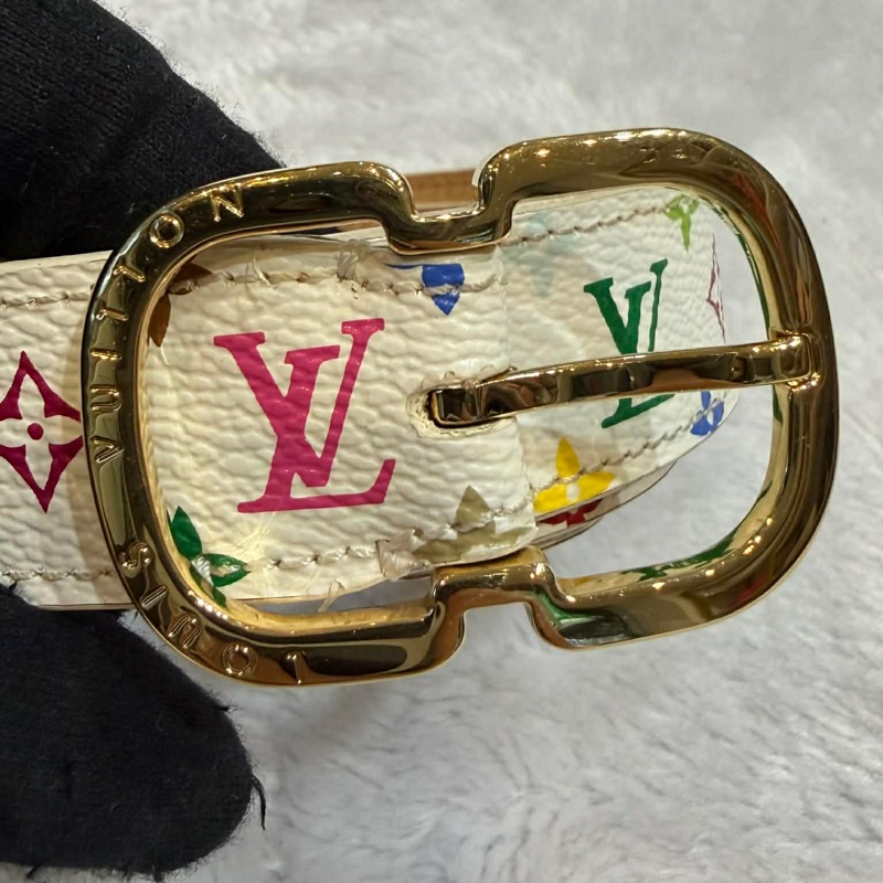 LV M9585 村上隆白彩腰帶（腰圍80/32）-7