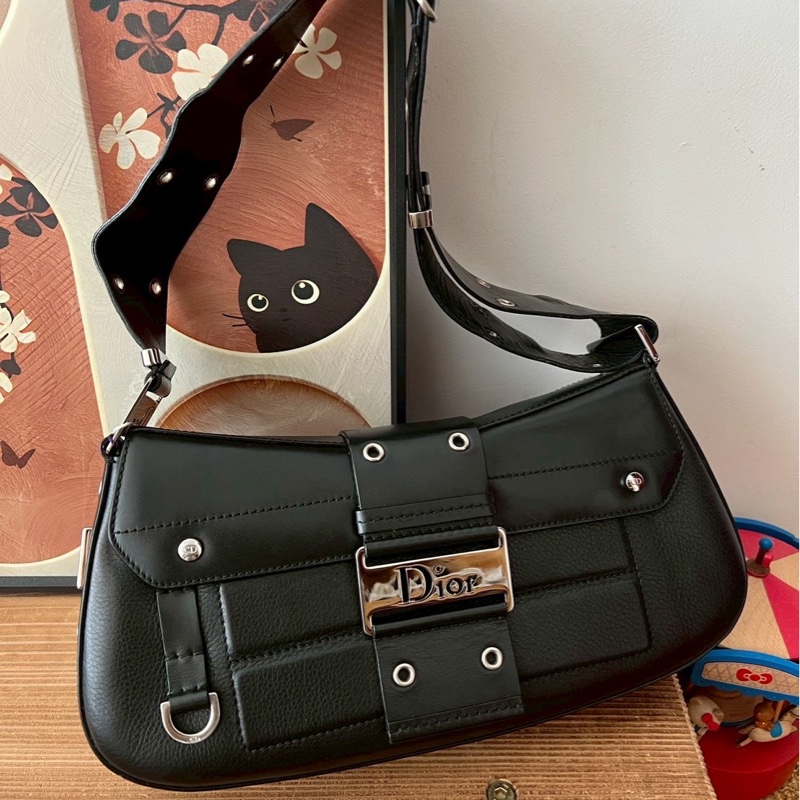 ✨Dior｜黑銀牛皮punk｜背包-3