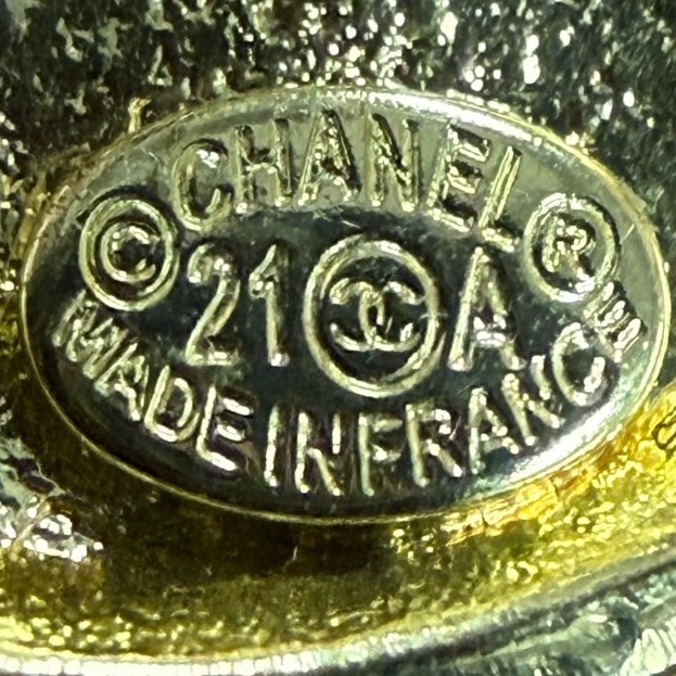 chanel 香奈兒金分琺瑯豆豆耳夾 🈚附件-3