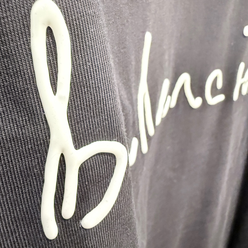 Balenciaga✨情人節系列愛心塗鴉字體做舊破洞oversize T #XXS-6