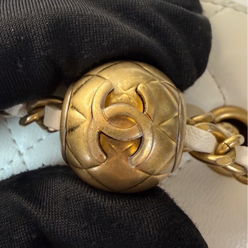 CHANEL｜金球小盒子 白-5