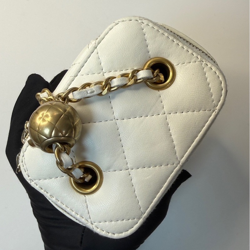 CHANEL｜金球小盒子 白-9