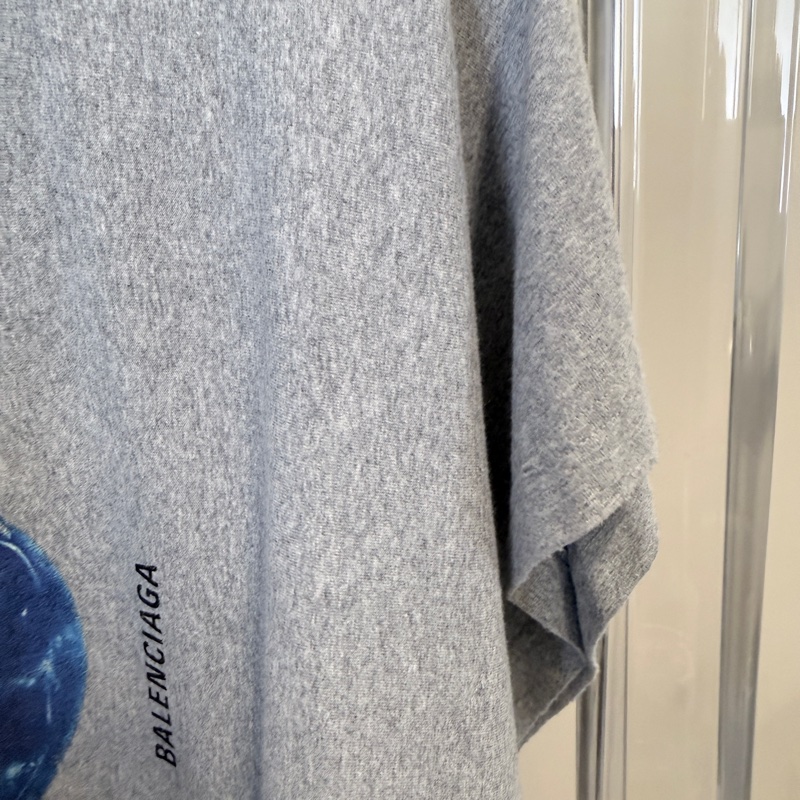 Balenciaga✨Planet Earth不規則塗鴉短上衣T #L-4