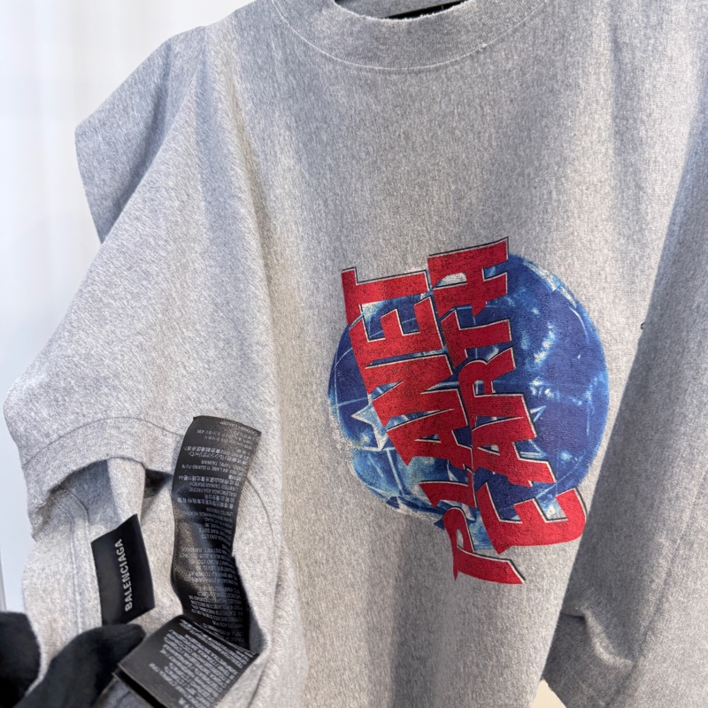 Balenciaga✨Planet Earth不規則塗鴉短上衣T #L-8