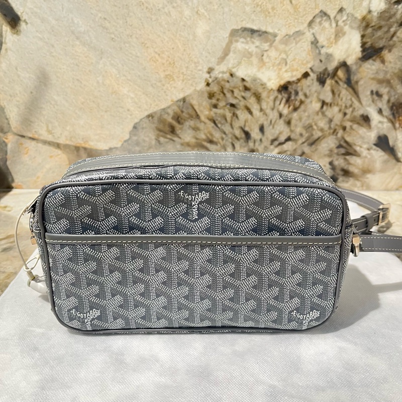 Goyard 灰 PVC斜背相機包-0