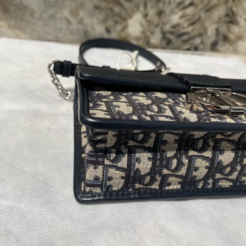 Dior Easy West 銀釦蒙田掀蓋斜背包-5