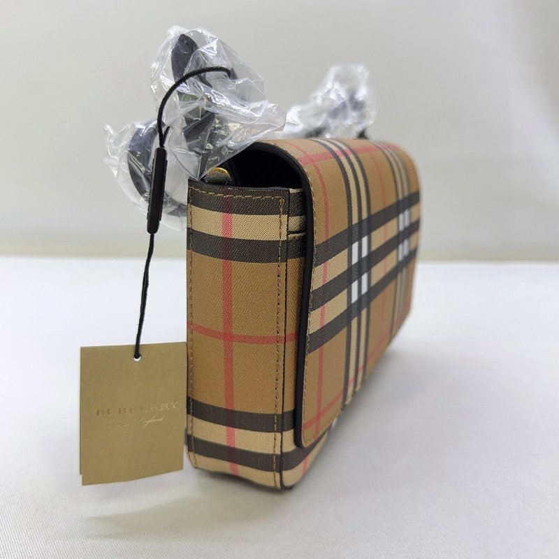 BURBERRY 經典Vintage格紋翻蓋肩背包-3