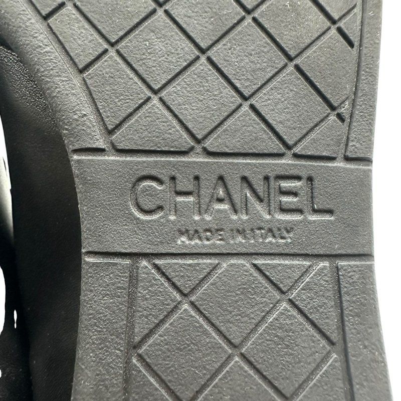 【美收精品】CHANEL黑色皮革休閒鞋 C-401【隔月月中將轉賣至日本 上架期限30天】-6