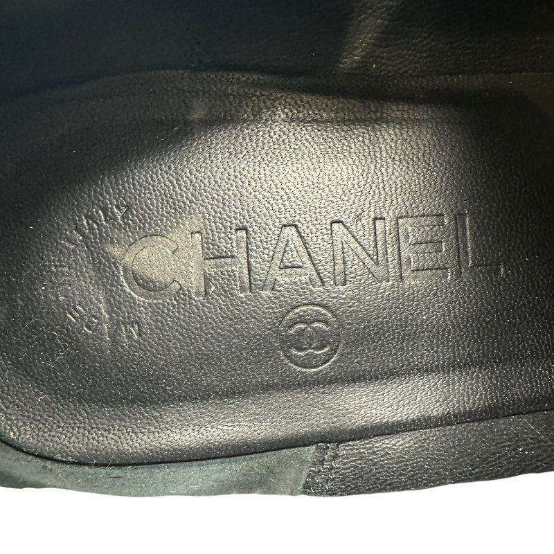 【美收精品】CHANEL黑色皮革休閒鞋 C-401【隔月月中將轉賣至日本 上架期限30天】-8