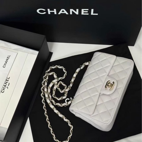chanel cf大mini 灰色