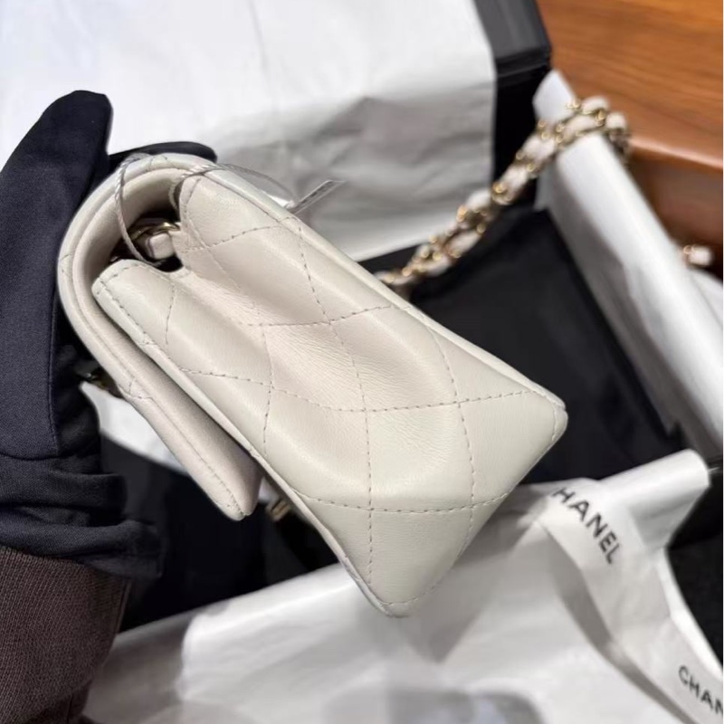 chanel cf大mini 灰色-1