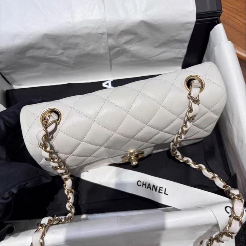 chanel cf大mini 灰色-3