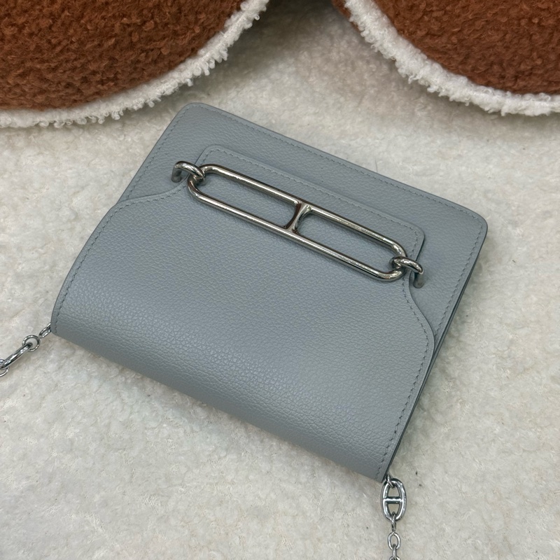 Hermes 豬鼻子 slim 霧霾灰藍 附🎁訂製改造豬鼻鏈條⛓️‍💥-2