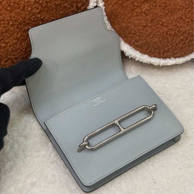 Hermes 豬鼻子 slim 霧霾灰藍 附🎁訂製改造豬鼻鏈條⛓️‍💥-6