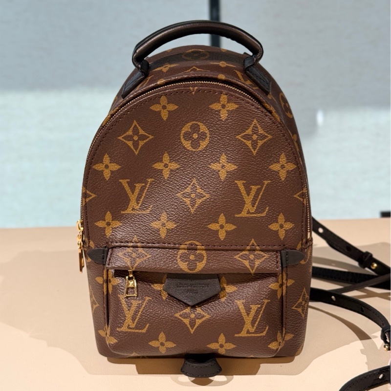 LV 老花雙肩包mini小書包 芯片款齙牙小書包-0