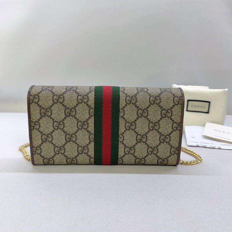 GUCCI Ophidia帆布翻蓋WOC鏈包-1
