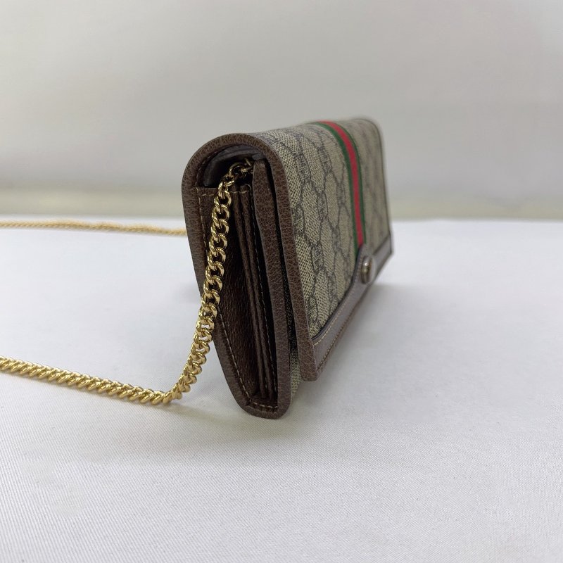 GUCCI Ophidia帆布翻蓋WOC鏈包-3