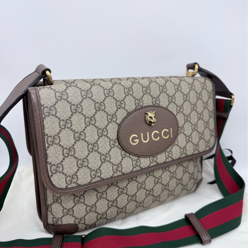 GUCCI古驰 大号双面虎头相机包 032黑标，原始成色，内里干净，成色如图。-1