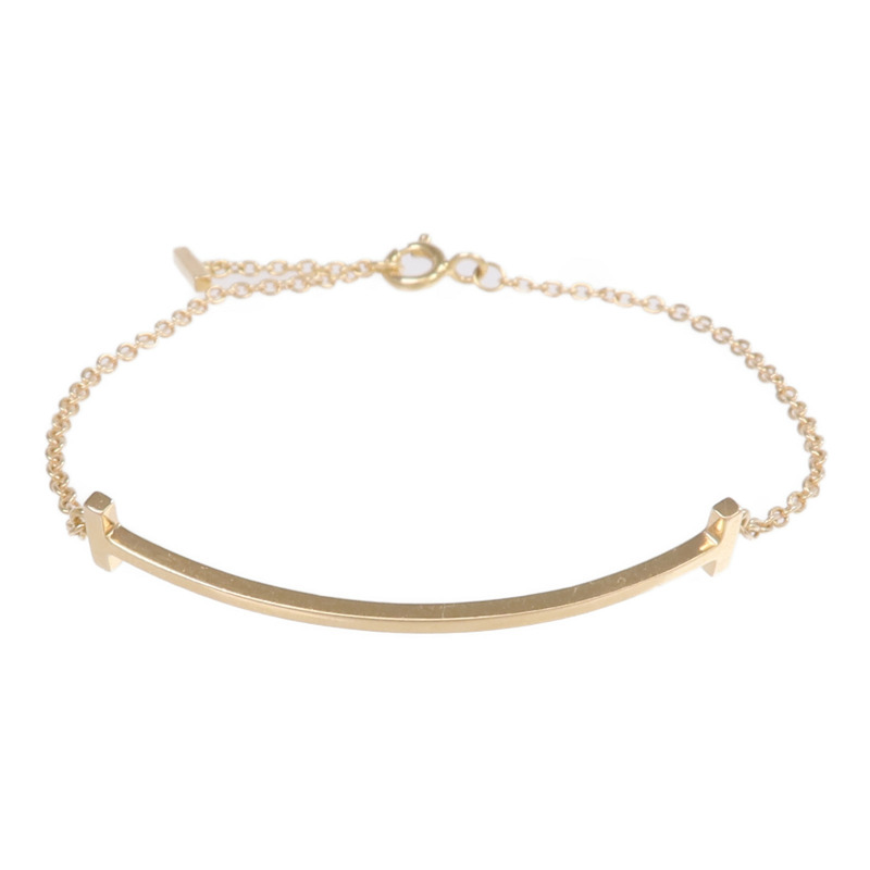 TIFFANY＆CO 18K玫瑰金T Smile Bracelet手鏈-0